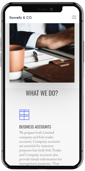 Professional Accountant Website Design-iphone